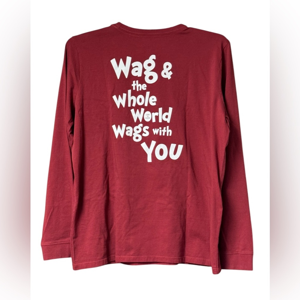 Women's Max Wags with You Long Sleeve Crusher Tee SZ XL - Picture 2 of 4